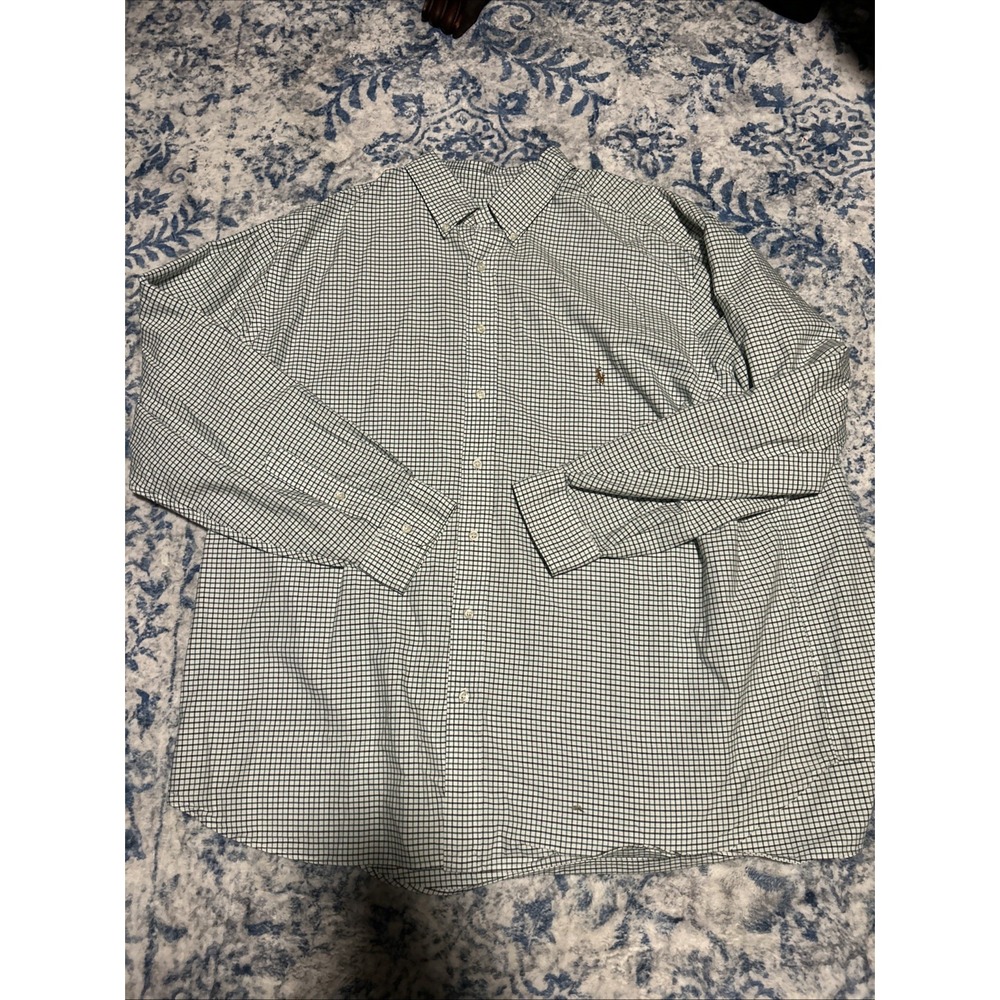 Polo Ralph Lauren Men's Button Down Shirt Plaid Flesh Pony 3XB Long Sleeve